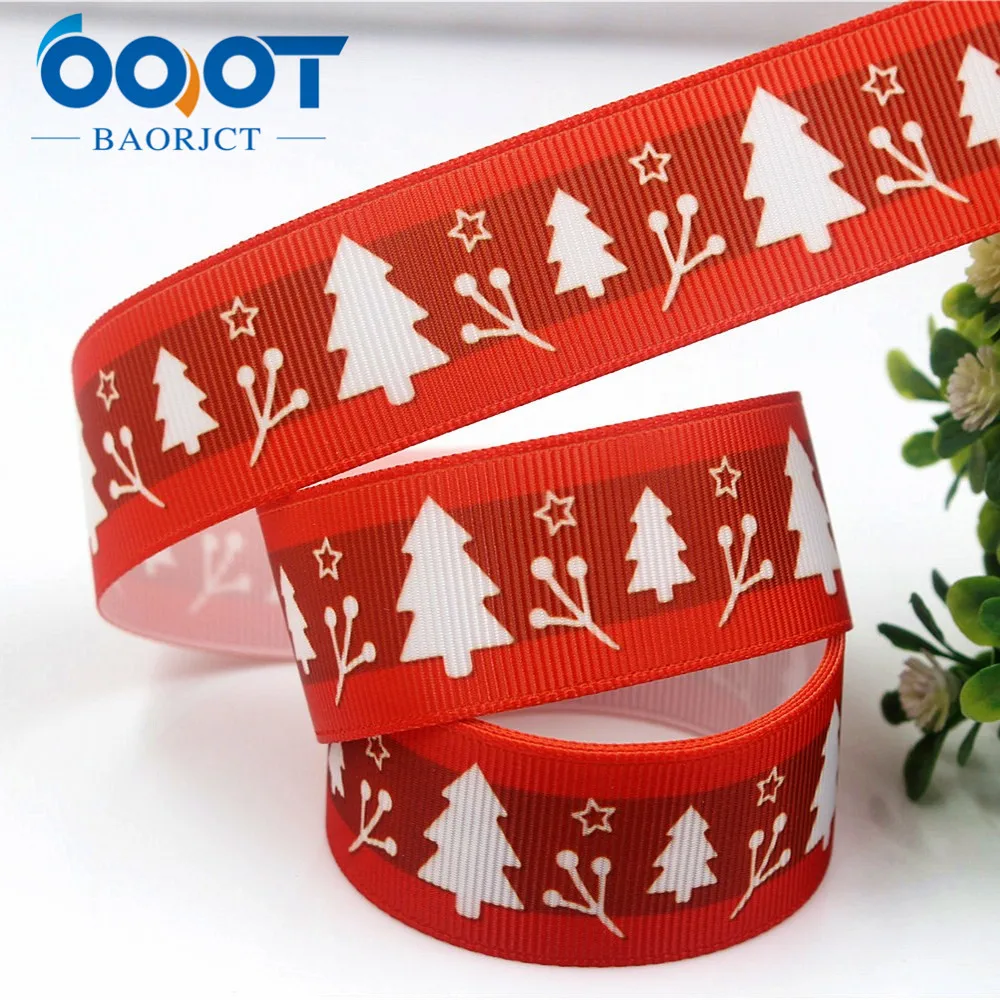 Новогодние ленты OOOT BAORJCT 178173 25 мм 10 ярдов Термотрансферная печатная корсажная