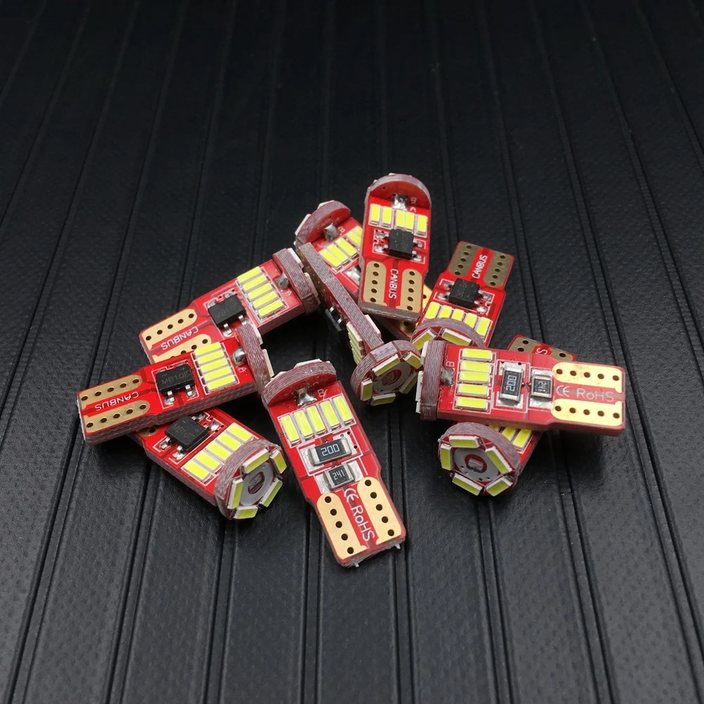 10 шт. 15SMD T10 4014 светодиодный автомобильный боковой габаритный светильник лампа