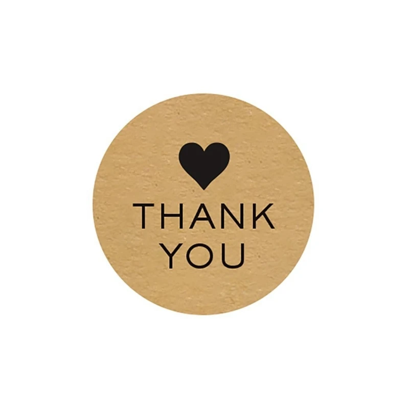 Круглые Крафт Свадебные благодарения Декор наклейки студенческие Спасибо