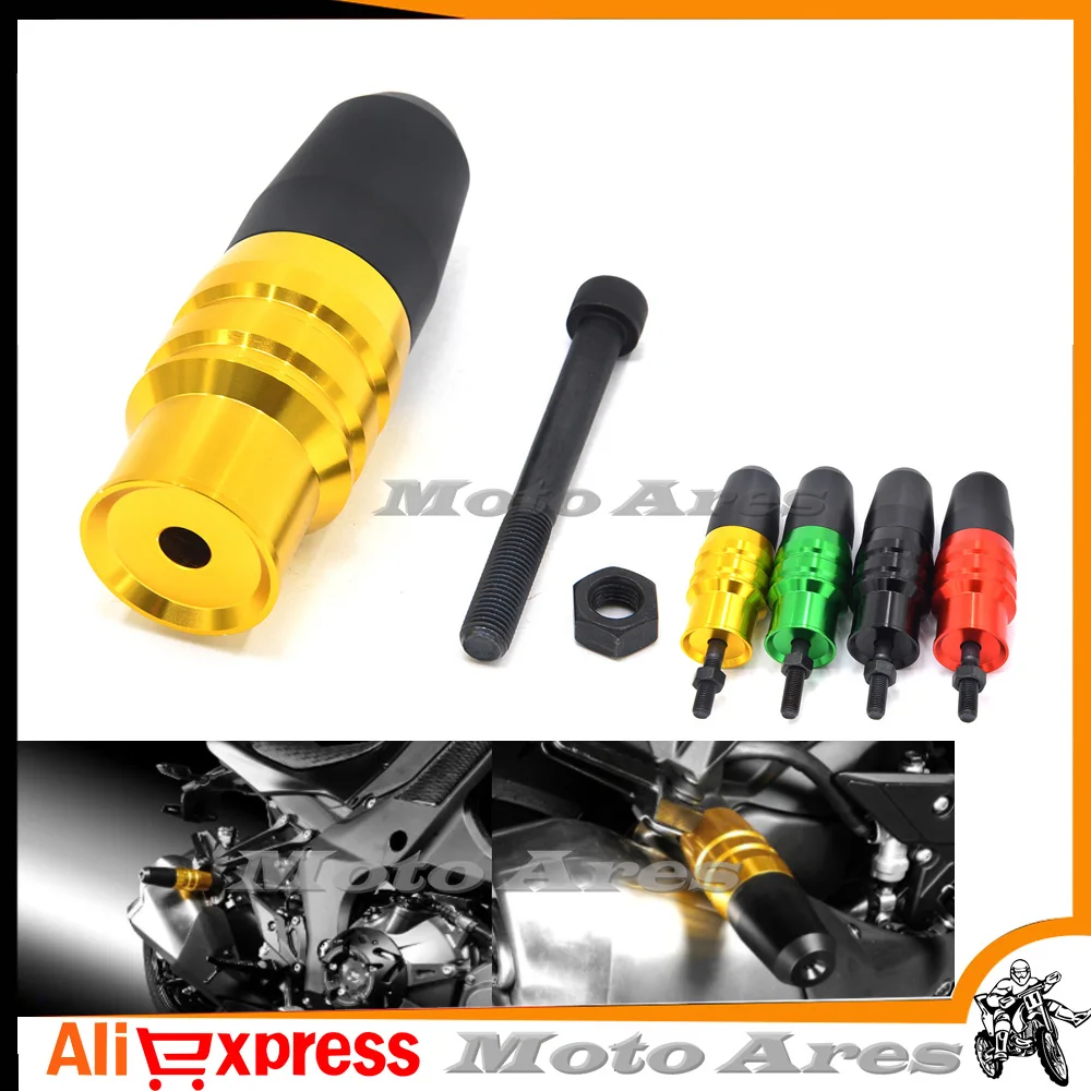 Мотоцикл с ЧПУ черный алюминий Краш колодки выхлопные Ползунки протектор для