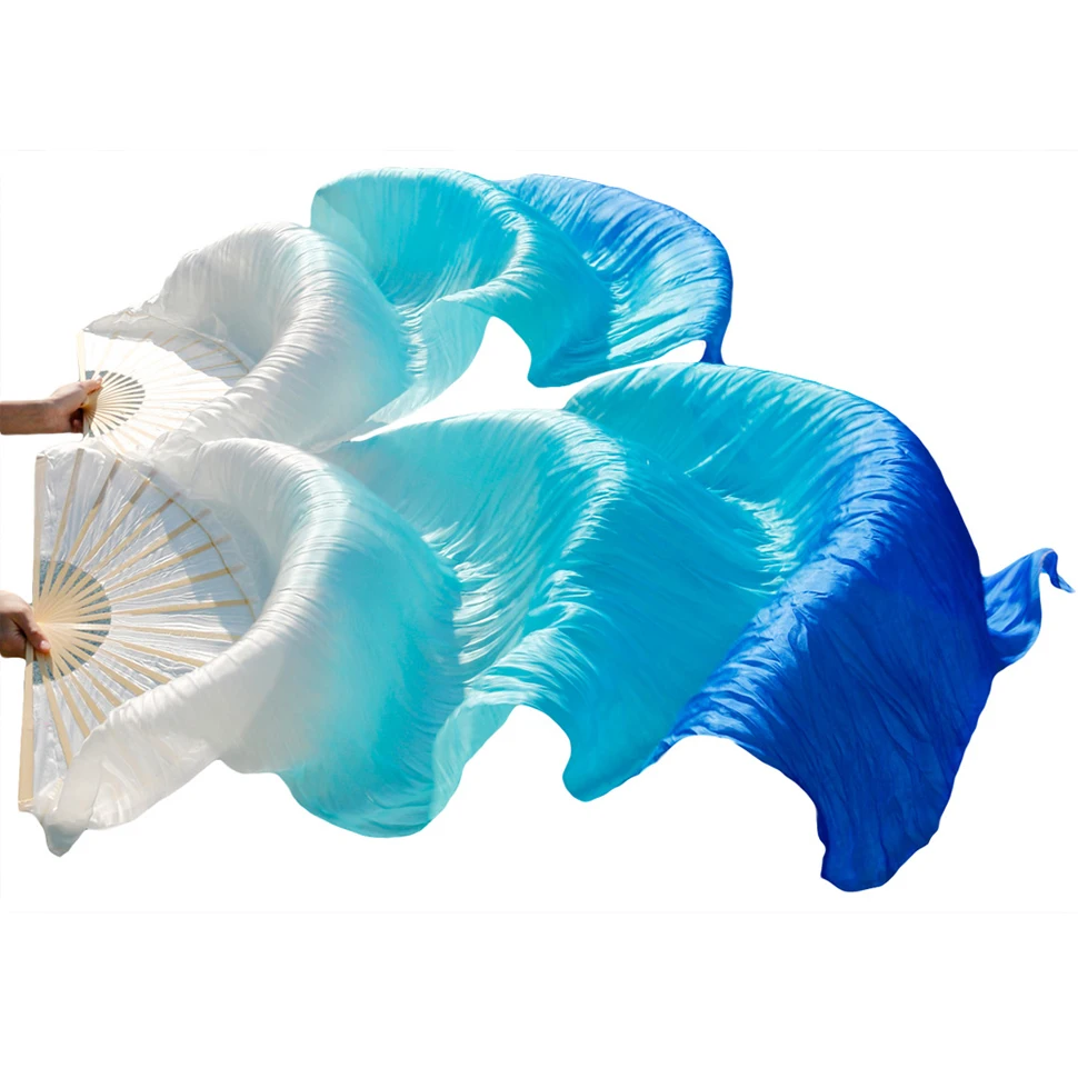 Высокое качество, шелк, танец живота, веер, танец, натуральный шелк, фата слева+ справа, синий цвет,, салблэк, фиолетовая Роза, оранжевый