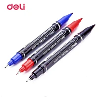 1pc deli colored dual tip 0 51mm fast dry permanent oil marker pens fabric tires waterproof fine point sharpie drawing writing