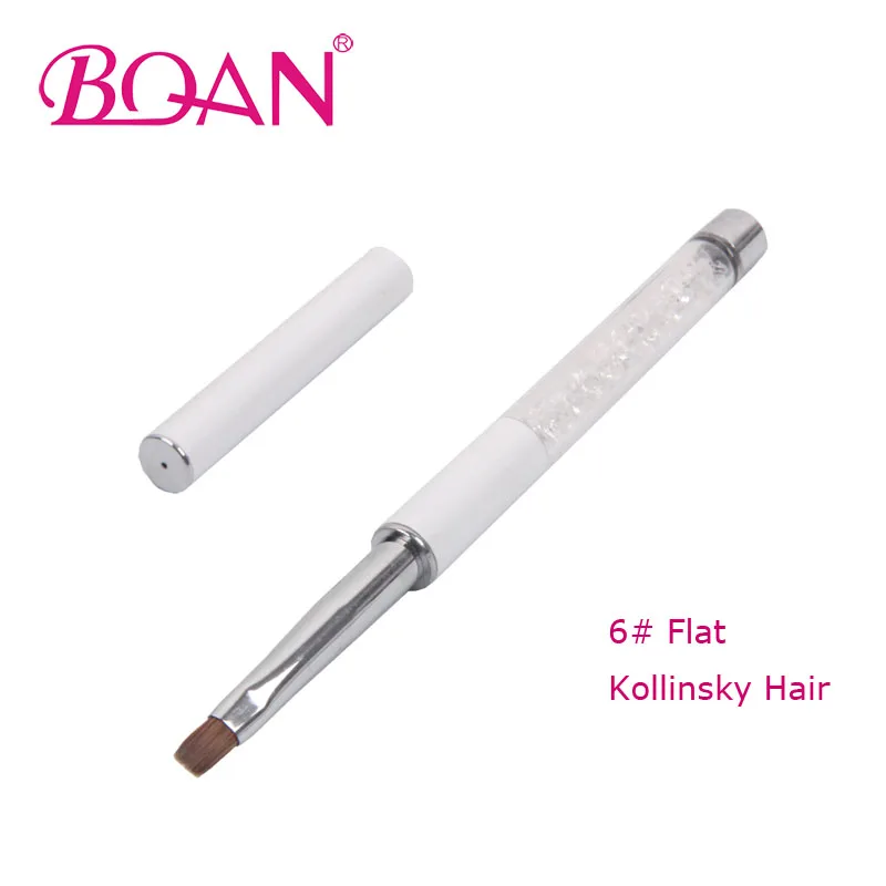 BQAN 10 шт./лот 6 # УФ-гель для дизайна ногтей кисть маникюра французская Кисть ручка
