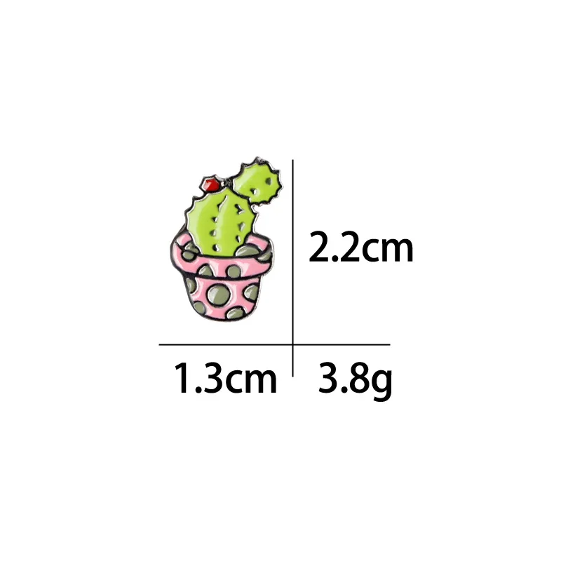 

High Quality Cartoon Potted Cactus Plant Brooch Fashion Badge Friends Gift Brooch Wholesale