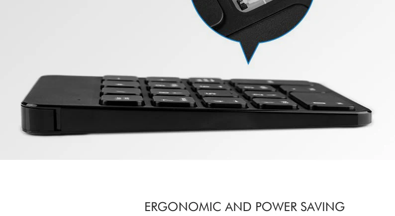 B. O. W портативная тонкая маленькая цифровая клавиатура, 18 клавиш USB Bluetooth Беспроводная мини цифровая клавиатура для ноутбука Настольный ПК ноутбук