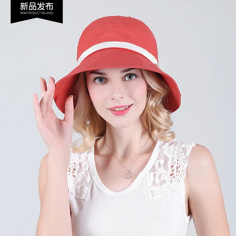 Summer Fisherman Hat Women Cool Outdoor Travel Fisher Bucket Cap Ladies Girl Sun Protection Casual Anti-ultraviolet Hats H6798