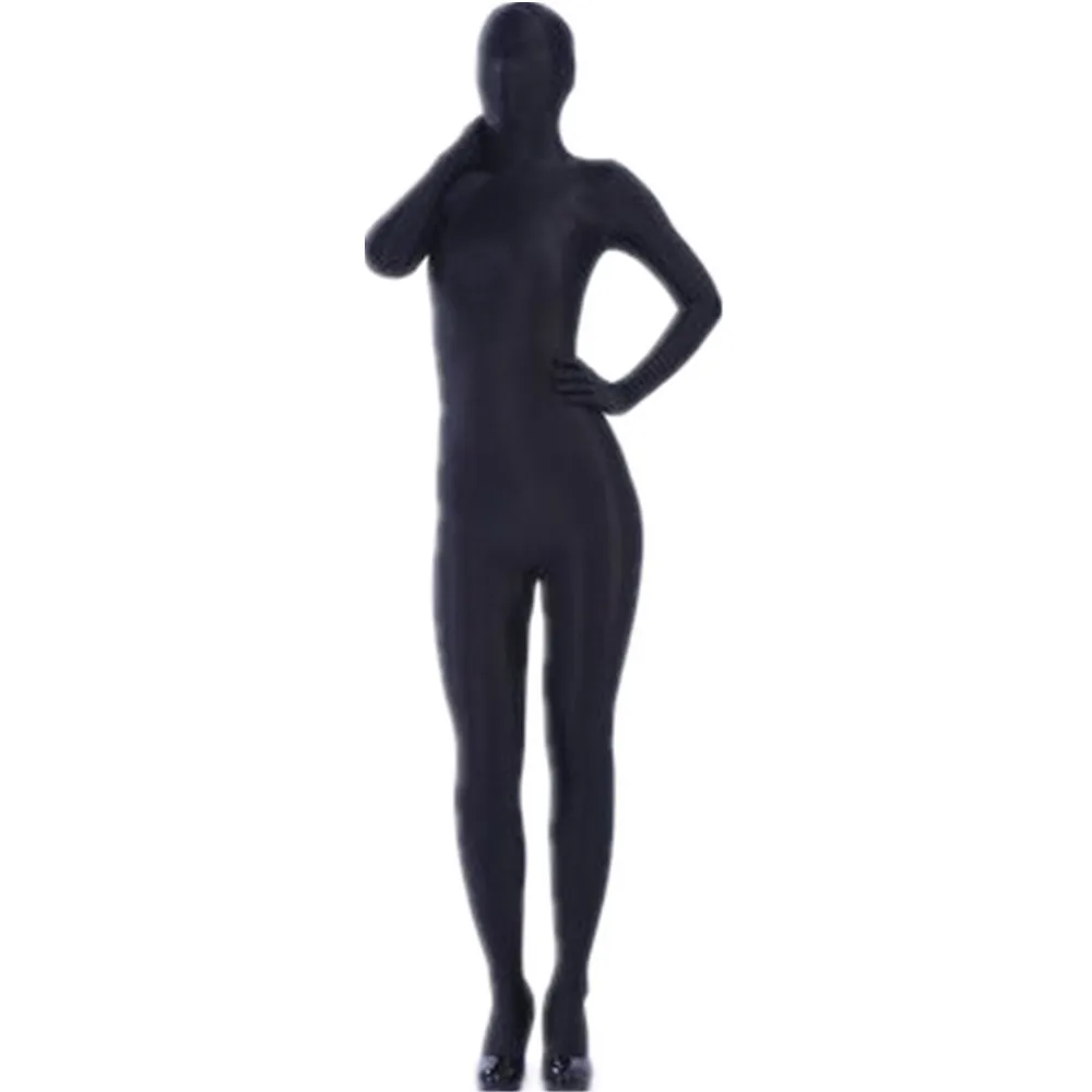 

(SCF019) Black Lycra Spandex Shiny Tights Unisex original Fetish Zentai Suits