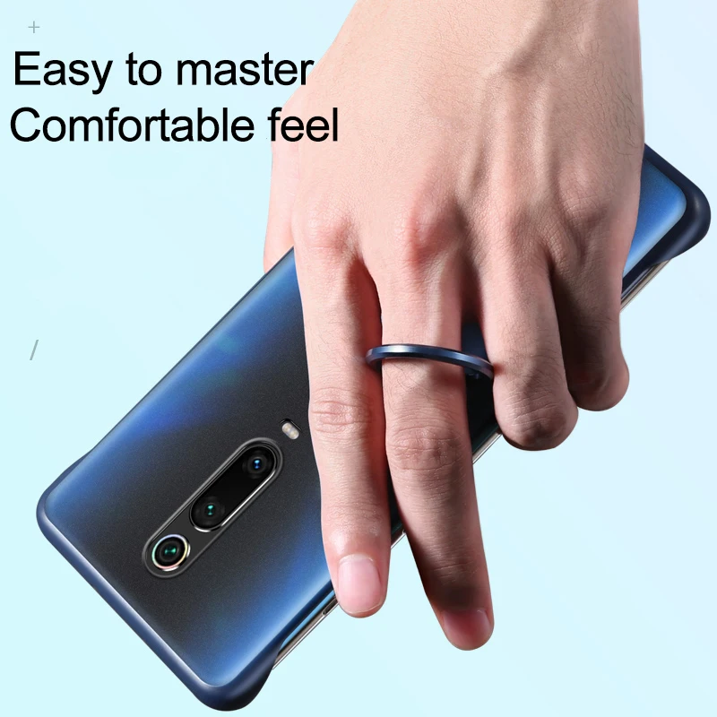 Чехол для Xiaomi Mi 9 T безрамный Прозрачный матовый металлический ударопрочный чехол