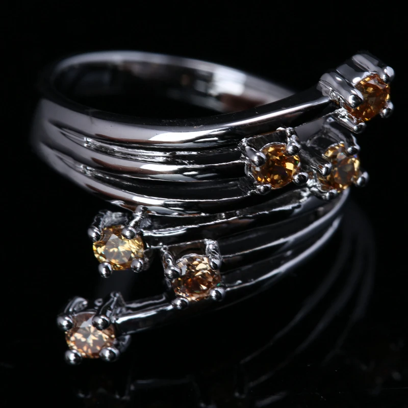 Оптовая продажа Цветы камни оранжевый Шампанское Цирконий морганит 925