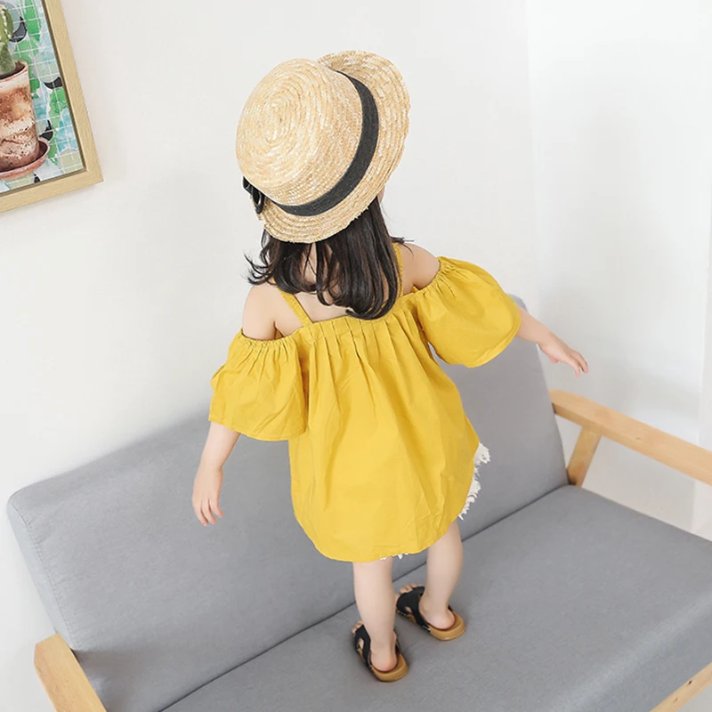 Принцессы топы и шорты комплект из 2 частей для девочек костюм 2018 Новый Летний