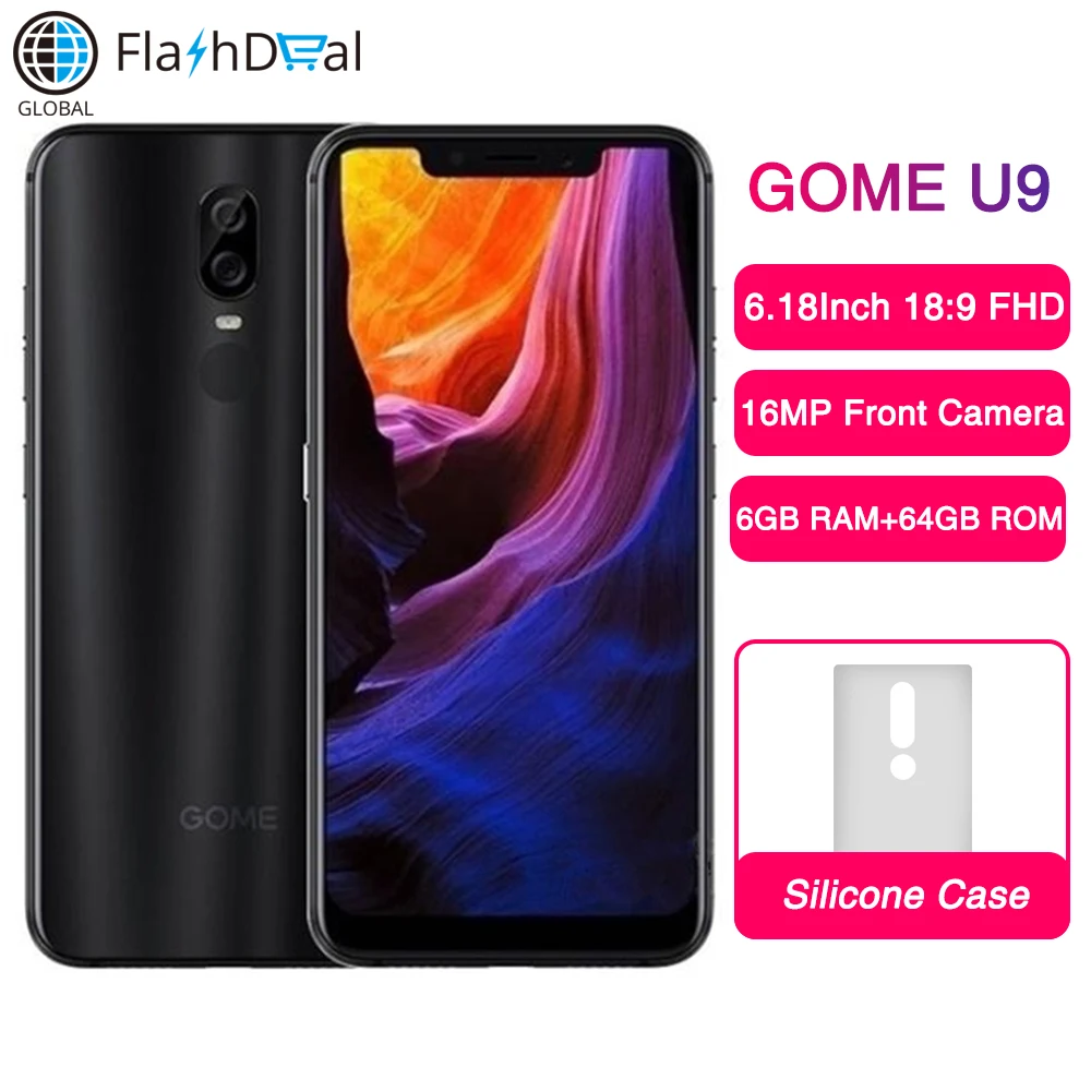 Мобильный телефон GOME U9 MTK Helio P23 с двумя sim картами 6 ГБ ОЗУ 64 функция распознавания