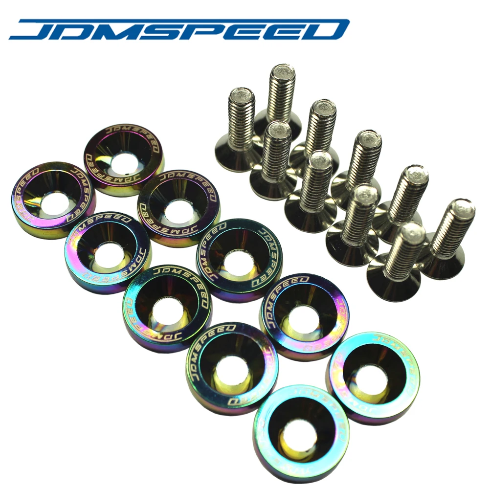 JDMSPEED алюминиевая заготовка для крыльев шайба моторный отсек комплект