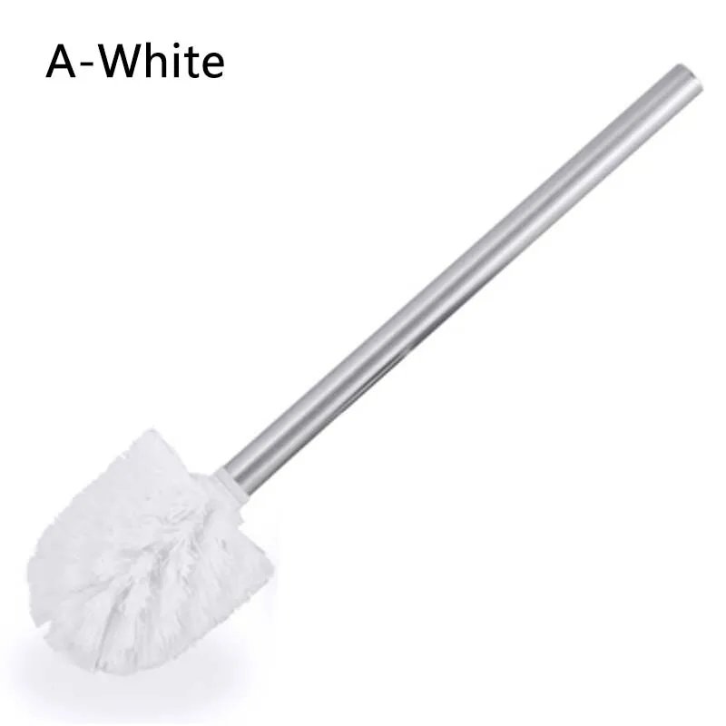 White 1 шт. абсолютно новая прочная щетка для ванной комнаты из нержавеющей стали с ручкой, щетка для унитаза, щетка для ванной, Набор Щеток Для Чистки - Цвет: White