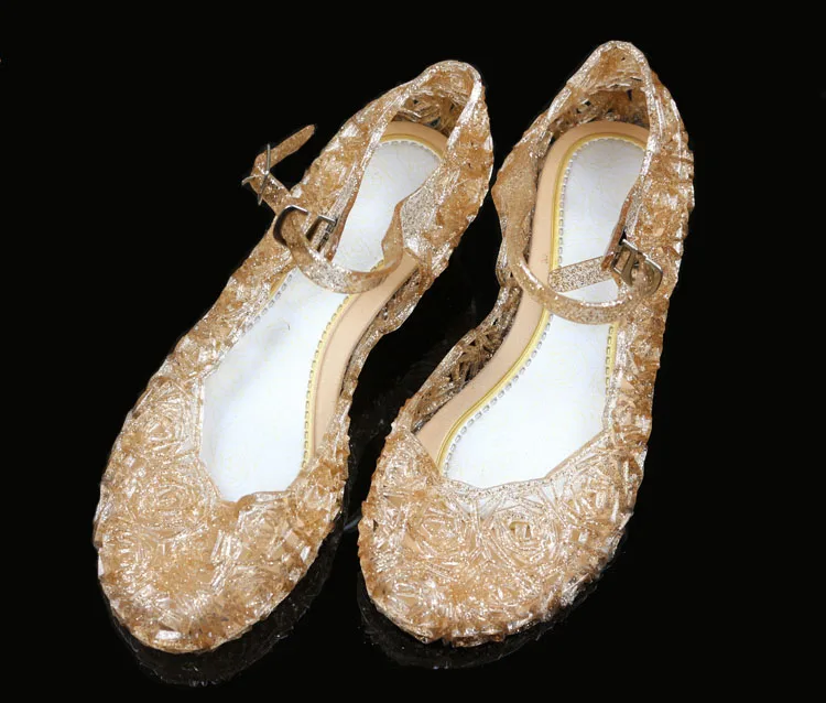 LSK Высококачественные блестящие туфли Эльзы для девочек сандалии вечеринок