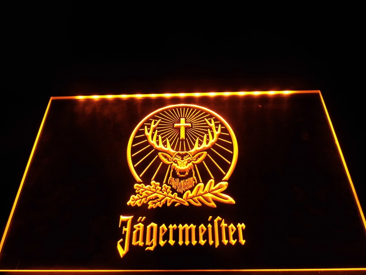 LR001 Jagermeister светодиодный светильник неоновая световая вывеска подвесной знак