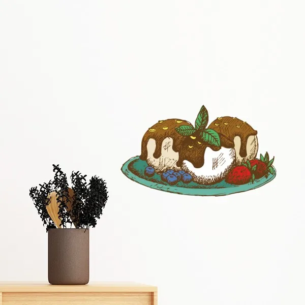 Icecream конус шоколадный ванильный десерт Сладкая Съемная Наклейка на стену