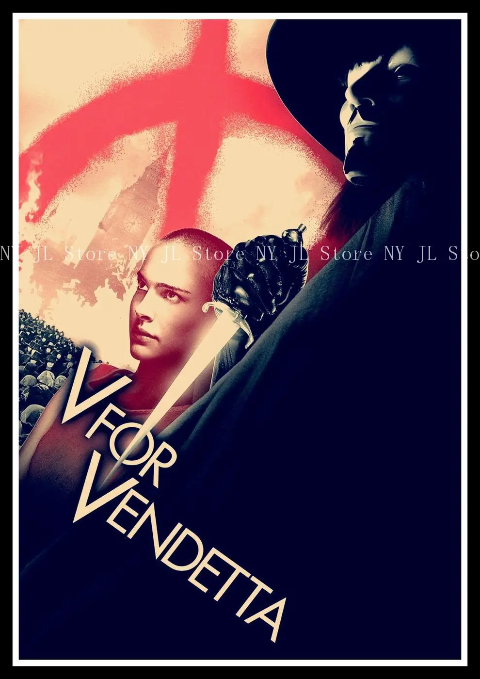 Винтажный Ретро декоративный каркас V для Вендетта плакаты на стену подарок