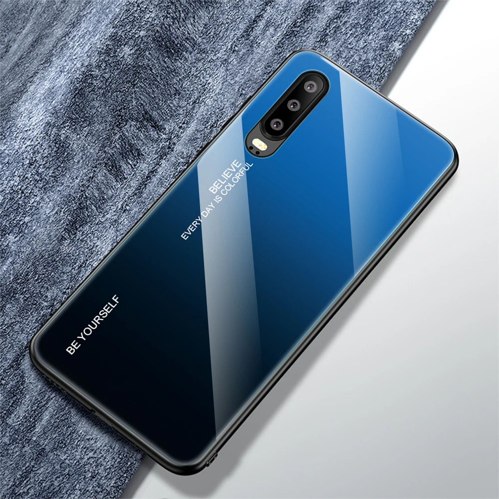 Essager градиентный чехол из закаленного стекла для телефона для huawei mate 20 P30 P20 Pro Lite оболочка задняя крышка для huawei Honor 8X Coque Fundas