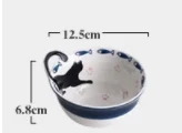 bowl Керамическая тарелка для миски, маленькое блюдо, набор для кошки, обеденный светильник, белая миска из фарфора, темно-серая Салатница, фарфоровая тарелка - Цвет: bowl