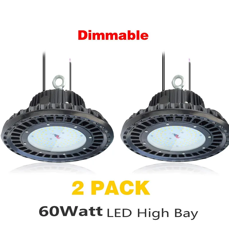 60W UFO High Bay LED Shop Lighting Works From 110V-277V Great Lights for Garage Commercial Shopping Mall | Лампы и освещение