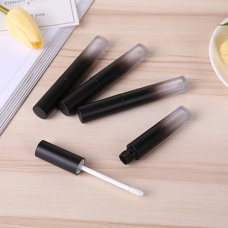 Горячий градиент Золотой пустой пластиковый блеск для губ водоотталкивающая