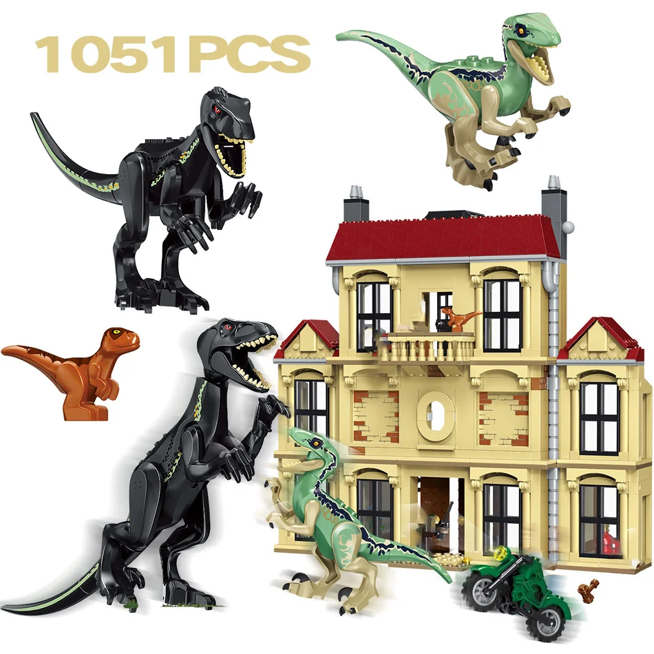 Технические строительные блоки мир Юрского периода фильм 2 совместимый динозавр