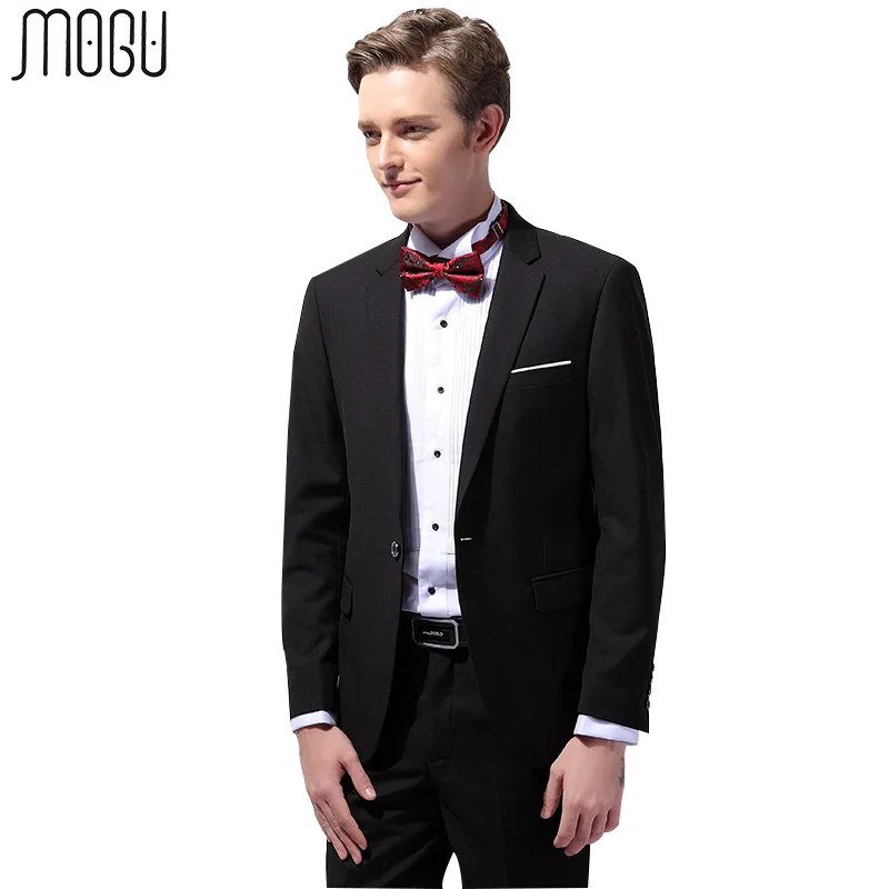 Мужские однотонные свадебные костюмы MOGU из двух предметов Новое поступление 2017