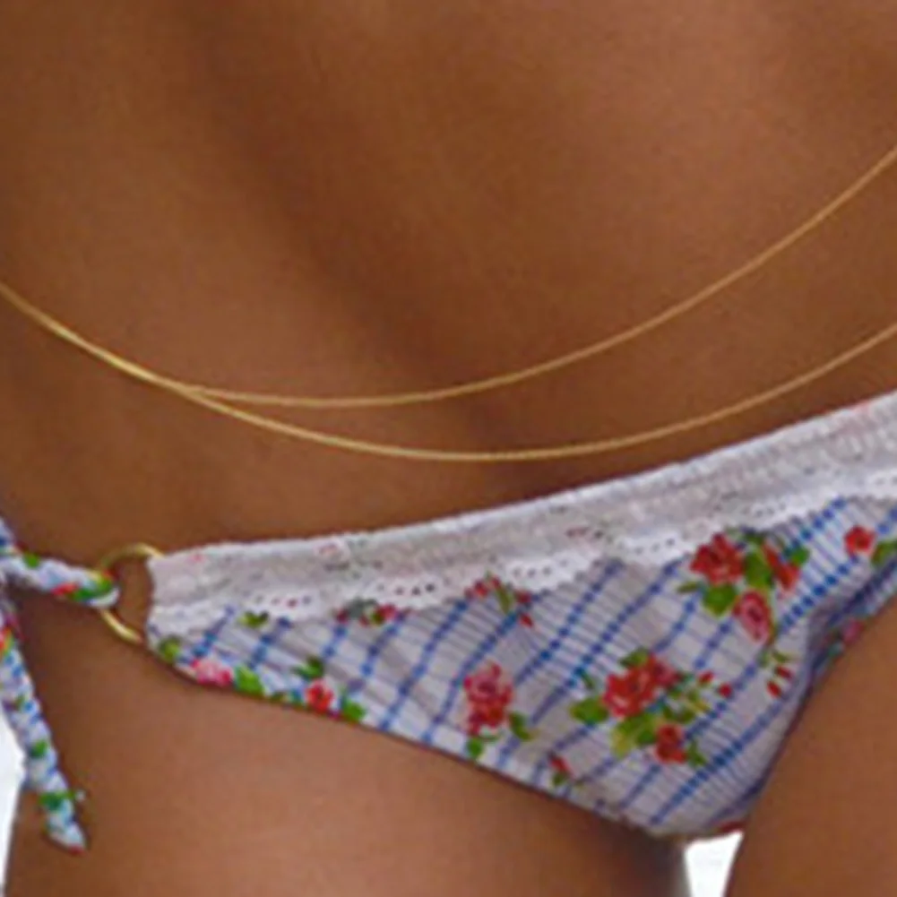 Fashion Women Metal Body Chain Charm Sexy Biniki Alloy Waist Belly Beach Double Layer Jewelry CX17 | Украшения и аксессуары