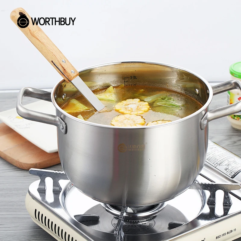 WORTHBUY Многофункциональный суповая из нержавеющей стали котелок кухонная посуда