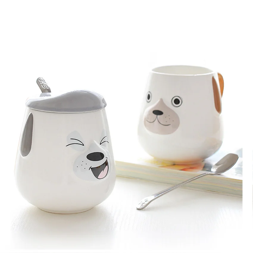 GFHGSD кружки для головы собаки 300 мл мультяшная кофейная кружка керамическая чашка