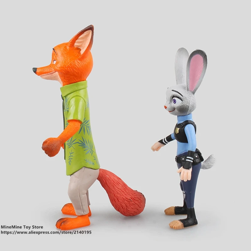 DISNEY Zootopia 6 шт./компл. 10 12 см игрушки Фигурки Куклы ПВХ Модель кролик Джуди КС лиса