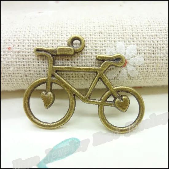 Оптовая продажа 40 шт винтажная подвеска на велосипед античная бронза подходит