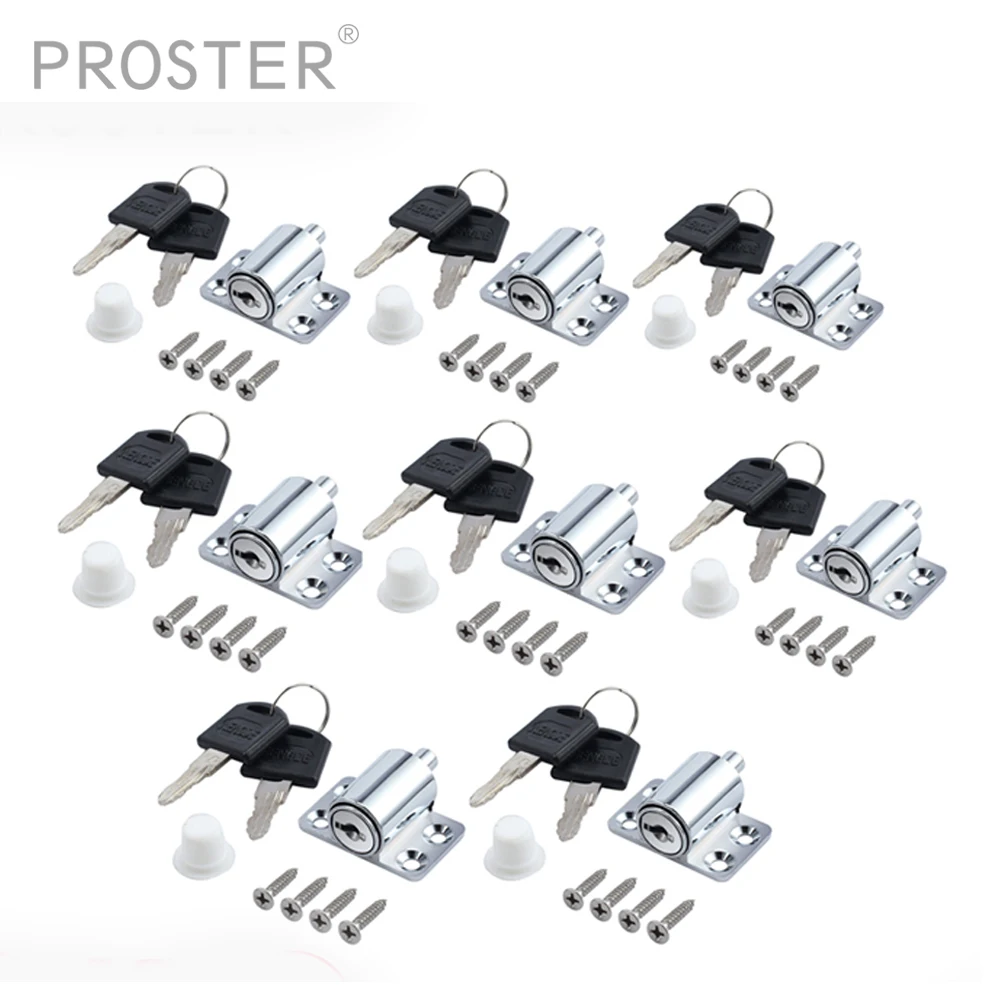 

NEW 8 pcs Zinc Sliding Window Patio Screw Door Locking Pin Push Child Safety Lock Anti-theft With Key White Sliding Patio Door
