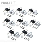 8 шт., Цинковый замок для раздвижного окна, внутреннего дворика, винт, запирающий штифт, защита от кражи, с ключом, белый фиксатор для раздвижной двери