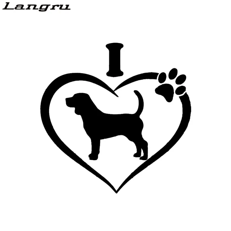 Langru I Love My Beagle наклейка собака автомобиль мотоцикл окно ноутбук Windows Jdm|Наклейки на