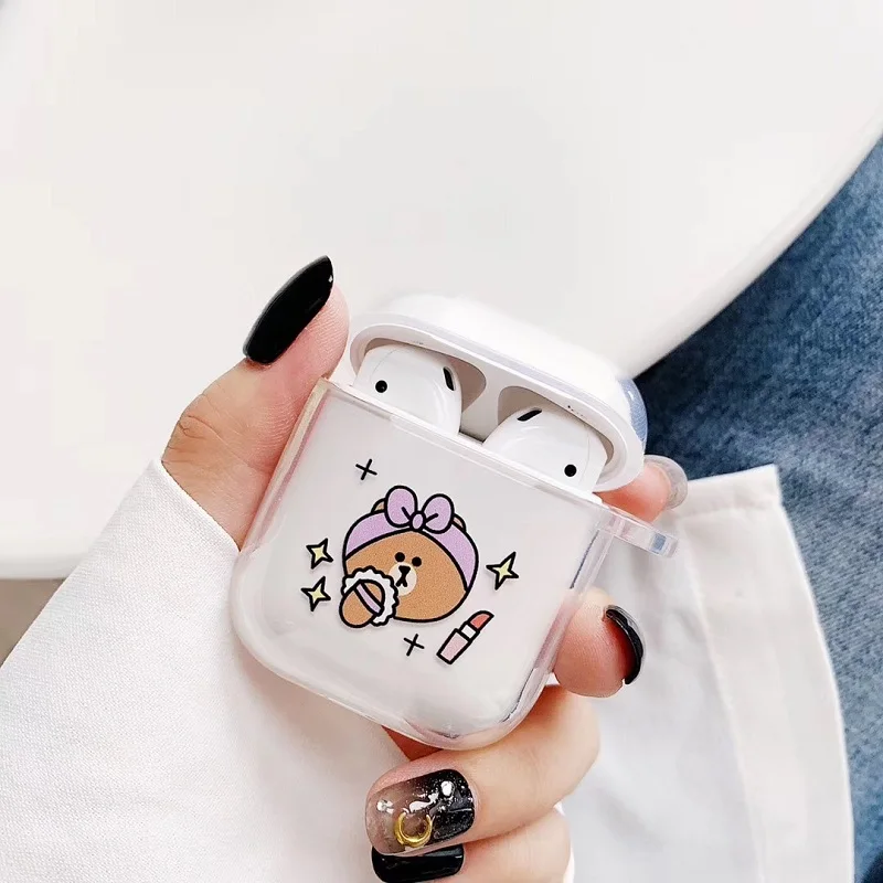 7 очаровательных красочных тем коричневого и его сестры Чоко Салли кони Airpods1 2
