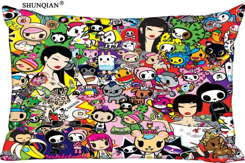 Прямоугольный Чехол-Подушка Tokidoki на молнии (с двух сторон) высокое качество