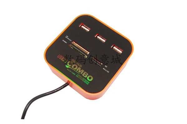 Все в одном 3 портовый Удлинитель USB 2 0 Hub Combo SD/MMC/M2/MS MP мульти кардридер|ms reader|sd hubhub sd