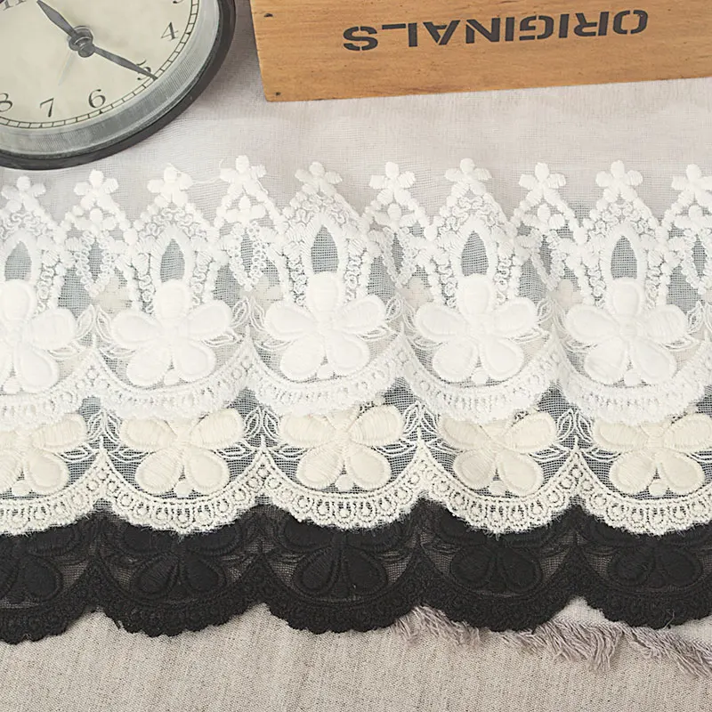 1 ярд ресниц кружевной ткани 15 см DIY декоративные высокое качество мягкий белый