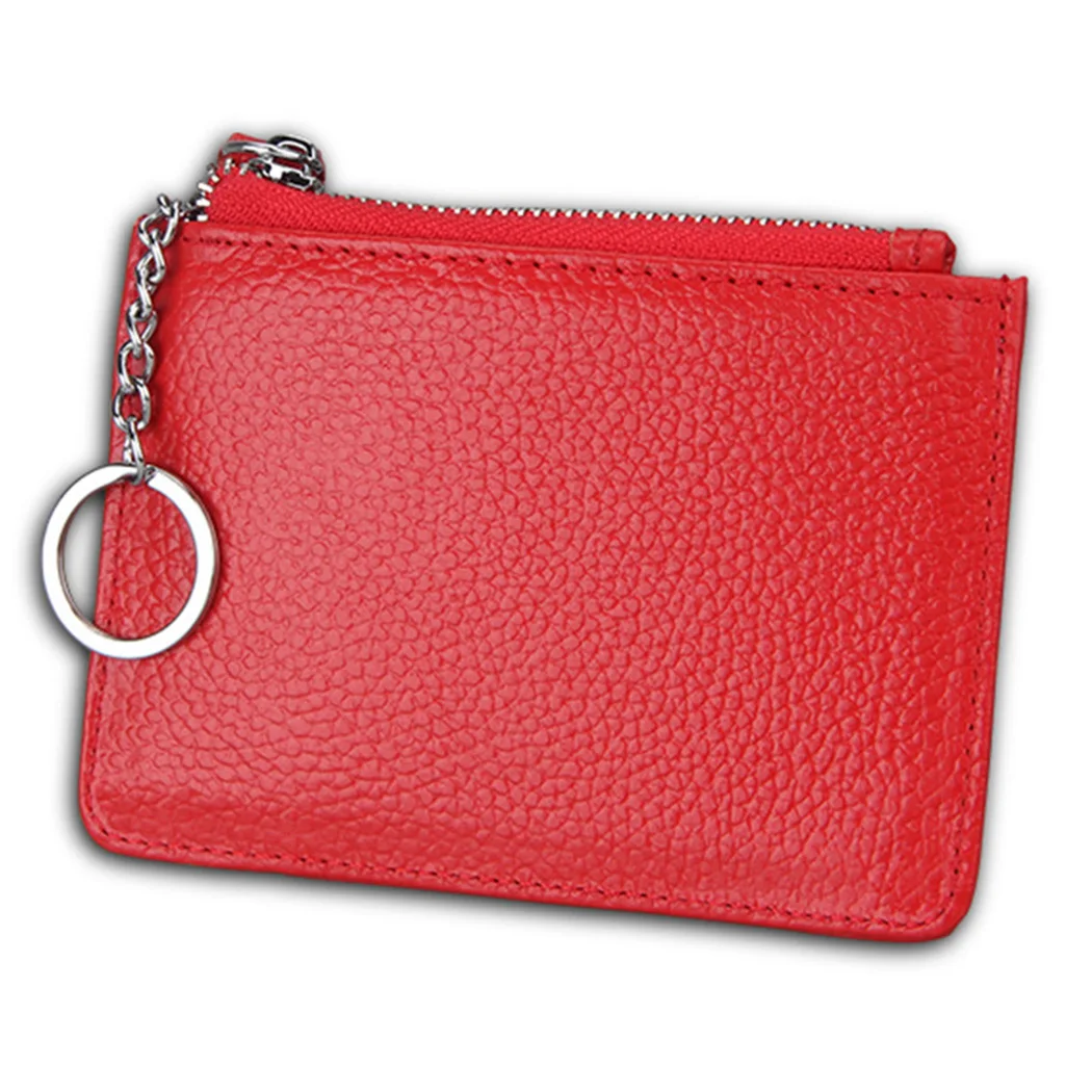 Anti-Theft Brush RFID Card Wallet Men Women Leather Clip Zipper Credit Card Holder Ladies Male Money Coin Purse Package Wallets