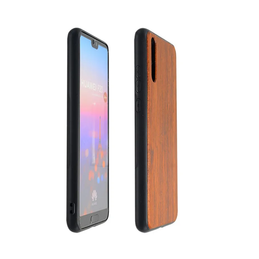Чехол для Huawei P20pro Plus P20 чехол телефона из ТПУ с резным узором под дерево Бампер Lite