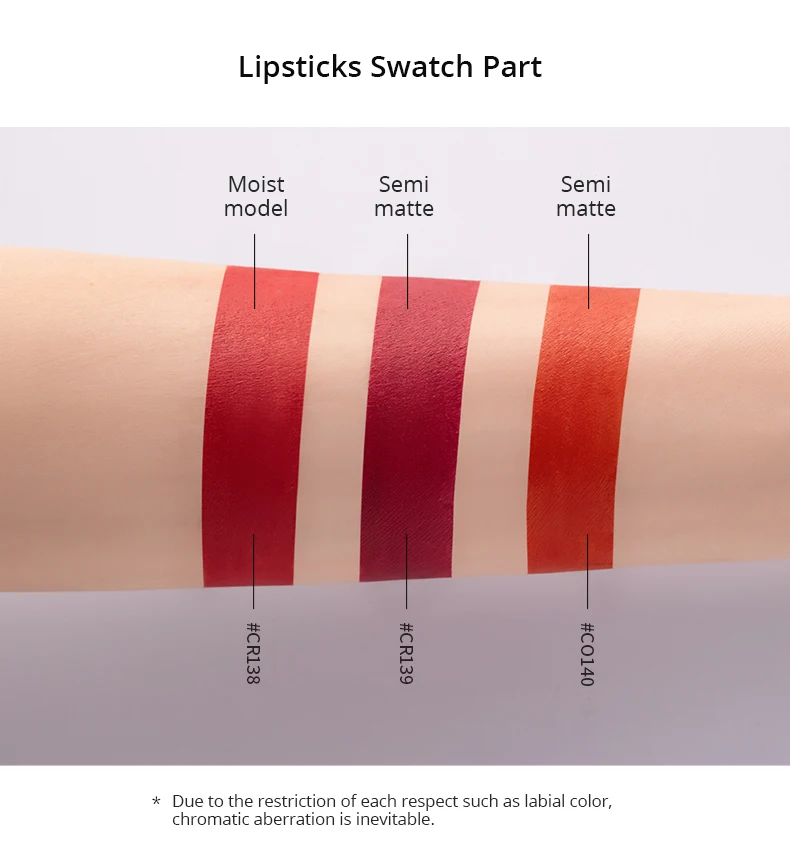 CATKIN Lipstick 3.6g 3 colors Smooth Soft Texture Protects Lip Skin Women Fashion Makeup Gift Beauty Lips