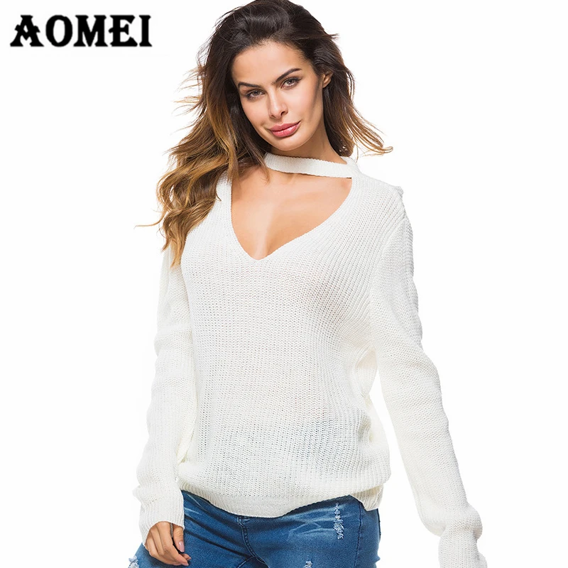 2019 Холтер с длинным рукавом серый вязаный свитер для женщин топы корректирующие