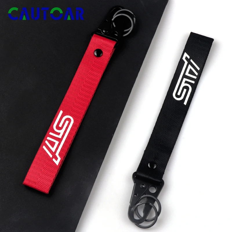 

Car Nylon rope Metal key ring keychain For SUBARU STI emblem BRZ XV LEGACY Forester Outback Rally WRX WRC Impreza Accessories