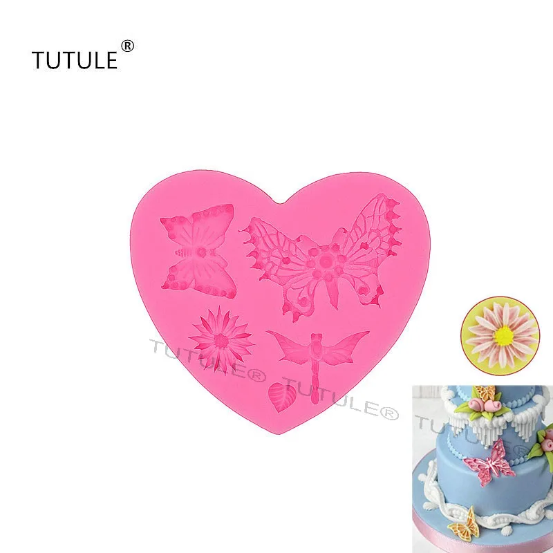 Гаджеты бабочка силиконовая форма гибкая для полимерной глины и эпоксидной