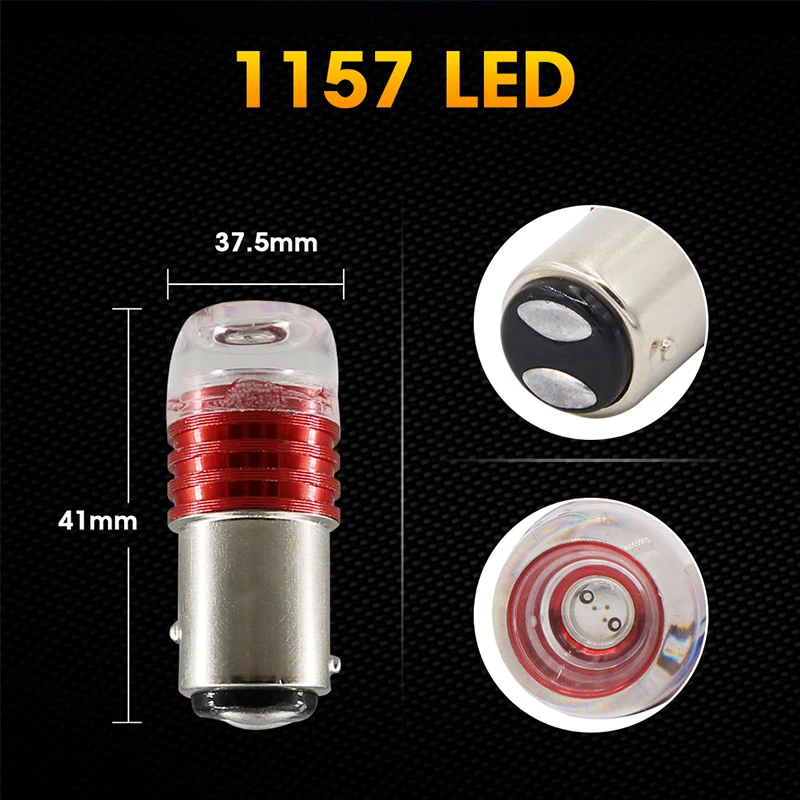 HLXG 2X 1157 led BAY15D P21/5W t20 7443 автоматический Стробоскоп красный белый светильник для