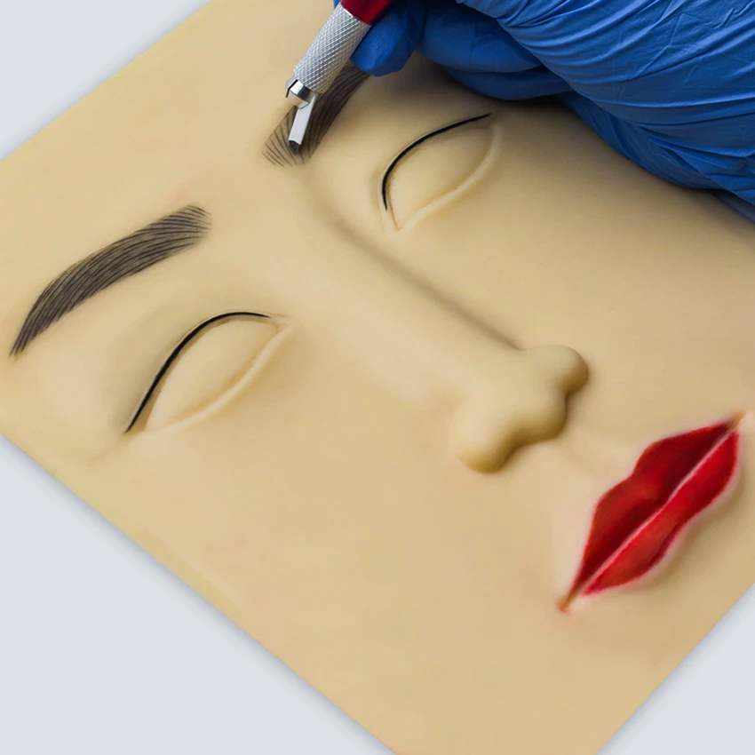 Практическая 3D Мягкая силиконовая кожа для лица, подделка для мужчин и женщин, Перманентный макияж для бровей, подводка для губ, микроблейдинг, косметическое средство для красоты