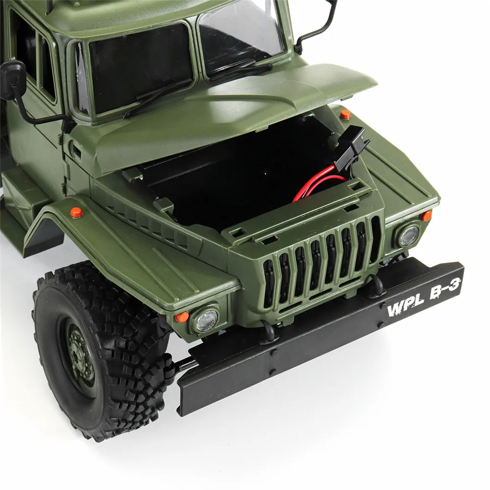 Высокое качество WPL B36 Урал 1/16 2,4G 6WD Rc автомобиль военный грузовик Рок Гусеничный Коммуникационный автомобиль RTR игрушка Зеленый