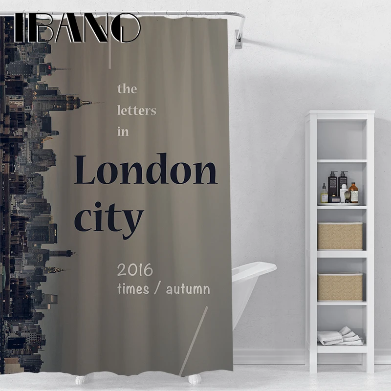 

IBANO SO Good Design Shower Curtain Waterproof Polyester Fabric Bath Curtain For The Bathroom Curtain Decoration With Hooks