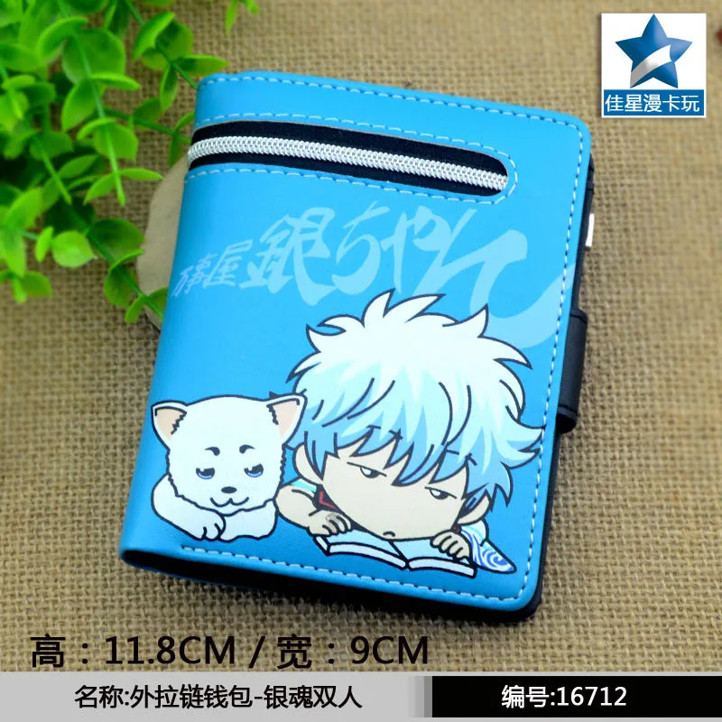 Мужские короткие кошельки GINTAMA с рисунком из искусственной кожи | Багаж и сумки